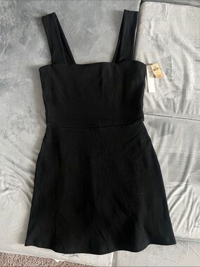 Victoria's Secret Black Ribbed Square-Neck Mini Dress- small, NWT